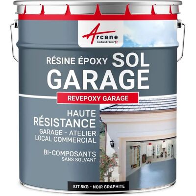 Arcane Industries Revepoxy Garage - 5kg - Graphite noir - RAL 9011 - Peinture époxy pour sol - Publicité Arcane Industries Revepoxy Garage - 5kg - Graphite noir - RAL 9011 - Peinture époxy pour sol - Publicité