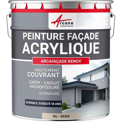 Peinture façade acrylique Arcane Industries Beige - Résistante aux fissures - Publicité Peinture façade acrylique Arcane Industries Beige - Résistante aux fissures - Publicité