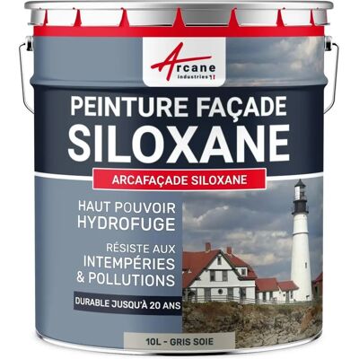 Peinture façade siloxane gris - Arcane Industries 10L Peinture façade siloxane gris - Arcane Industries 10L