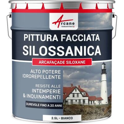 Arcane Industries Siloxan-Fassadenfarbe - 2,5L Weiß Arcane Industries Siloxan-Fassadenfarbe - 2,5L Weiß