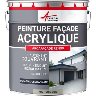 Peinture acrylique extérieure grise Arcane Industries - 10L - Publicité Peinture acrylique extérieure grise Arcane Industries - 10L - Publicité