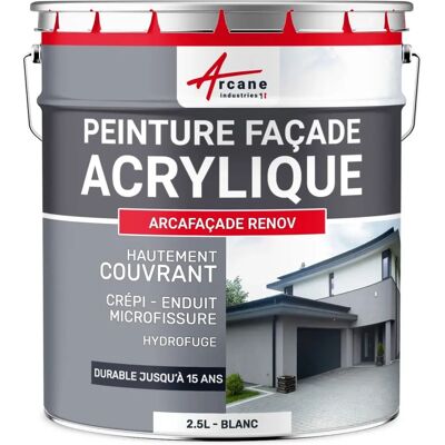 Peinture Extérieure Arcane Industries - Rénovation - 2.5L Blanc - Revêtement Mur & Façade - Publicité Peinture Extérieure Arcane Industries - Rénovation - 2.5L Blanc - Revêtement Mur & Façade - Publicité
