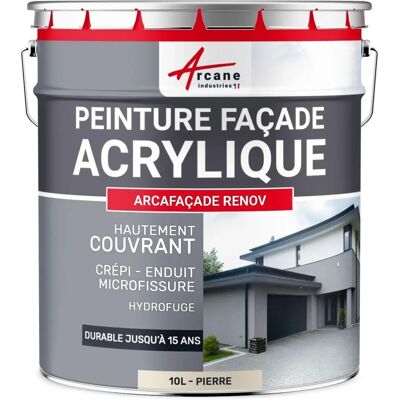 Peinture de Façade Arcane Industries - Ral 090 90 10, 10L - Publicité Peinture de Façade Arcane Industries - Ral 090 90 10, 10L - Publicité