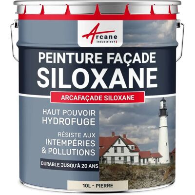 Peinture façade en siloxane - pierre - 10L - Arcane Industries Peinture façade en siloxane - pierre - 10L - Arcane Industries
