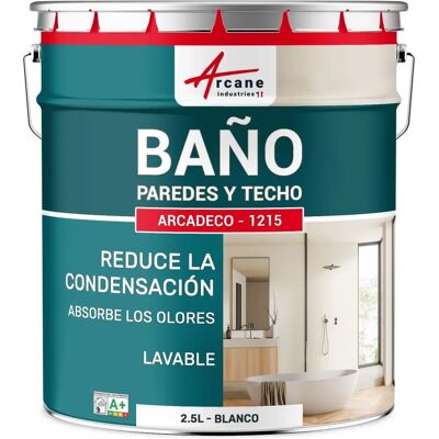 Peinture pour salle de bain Arcane Industries Arcadéco - 2.5L Blanc - Publicité Peinture pour salle de bain Arcane Industries Arcadéco - 2.5L Blanc - Publicité