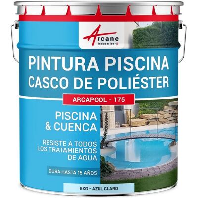 Peinture pour piscine en polyuréthane - Bleu clair - 5kg - Arcane Industries - Publicité Peinture pour piscine en polyuréthane - Bleu clair - 5kg - Arcane Industries - Publicité