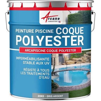 Peinture pour piscine polyester Arcane Industries - Gris foncé - 20kg - Publicité Peinture pour piscine polyester Arcane Industries - Gris foncé - 20kg - Publicité