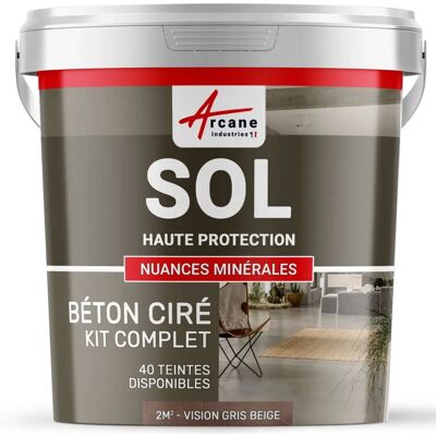 Kit microcemento Arcane Industries haute protection - Sols gris beige - Publicité Kit microcemento Arcane Industries haute protection - Sols gris beige - Publicité