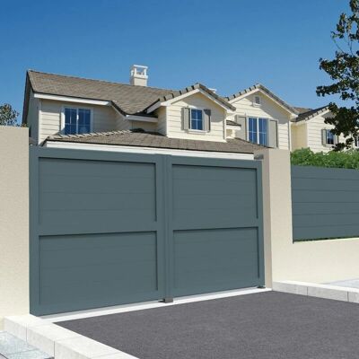 Intersun - Portón batiente completo l 4000 x h 1957 mm - 4000x1957 - Apertura interior - Gate Intersun - Portón batiente completo l 4000 x h 1957 mm - 4000x1957 - Apertura interior - Gate