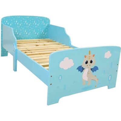 FUNHOUSE Lit LEON LE DRAGON - Enfant, 140x70cm, MDF, Bleu - Publicité FUNHOUSE Lit LEON LE DRAGON - Enfant, 140x70cm, MDF, Bleu - Publicité