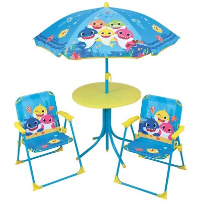 Fun House Baby Shark Kinder Tisch und Stühle Set - Garten, Camping Fun House Baby Shark Kinder Tisch und Stühle Set - Garten, Camping