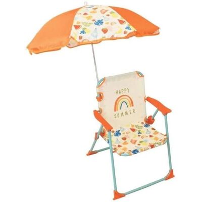 FUN HOUSE Chaise Enfant Orange - Siège pliant avec Parasol - Publicité FUN HOUSE Chaise Enfant Orange - Siège pliant avec Parasol - Publicité
