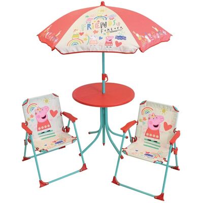 FUN HOUSE Peppa Pig Gartenmöbel-Set - Kinder Outdoor Tisch, Stühle & Sonnenschirm FUN HOUSE Peppa Pig Gartenmöbel-Set - Kinder Outdoor Tisch, Stühle & Sonnenschirm