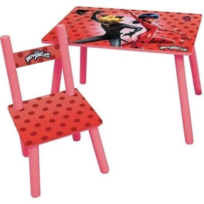 Conjunto de Mesa y Sillas para Niños Ladybug de Fun House Conjunto de Mesa y Sillas para Niños Ladybug de Fun House