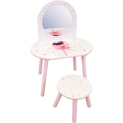 Casa de muñecas Fun House con taburete - Espejo de acrílico seguro - Para 3+ años Casa de muñecas Fun House con taburete - Espejo de acrílico seguro - Para 3+ años