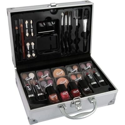 GLOSS Trousse de Maquillage Secret Agent Gris - Compacte et Élégante - Publicité GLOSS Trousse de Maquillage Secret Agent Gris - Compacte et Élégante - Publicité