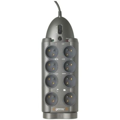 Infosec S8 Multiprise - 8 Prises, 250 V, 2500 W Surtension - Publicité Infosec S8 Multiprise - 8 Prises, 250 V, 2500 W Surtension - Publicité