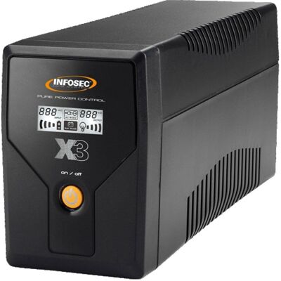 INFOSEC Système UPS X3 EX LCD USB 650 - Onduleur - Publicité INFOSEC Système UPS X3 EX LCD USB 650 - Onduleur - Publicité
