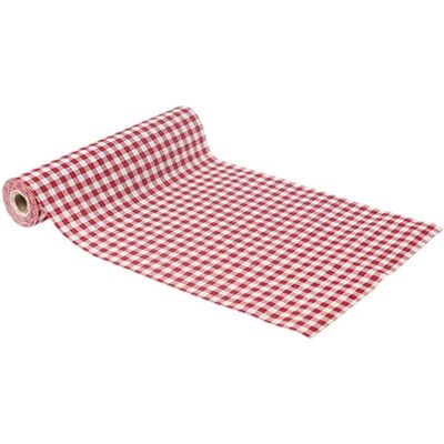 Générique - CHEMIN DE TABLE LIN VICHY RÉTRO - Rouge - 28 cm x 5 m - Table Runner - Publicité Générique - CHEMIN DE TABLE LIN VICHY RÉTRO - Rouge - 28 cm x 5 m - Table Runner - Publicité