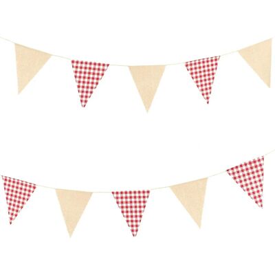 Guirlande Pennants Vichy Rétro 2m - Jadeo - Publicité Guirlande Pennants Vichy Rétro 2m - Jadeo - Publicité