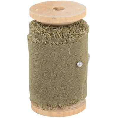 Générique - RUBAN MOUSSELINE SOIE EFFILOCHÉ 5CMX5M - Olive - Ribbon - Publicité Générique - RUBAN MOUSSELINE SOIE EFFILOCHÉ 5CMX5M - Olive - Ribbon - Publicité