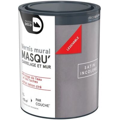 Vernis, masque de carreaux Maison Deco transparent - 1 l - Publicité Vernis, masque de carreaux Maison Deco transparent - 1 l - Publicité