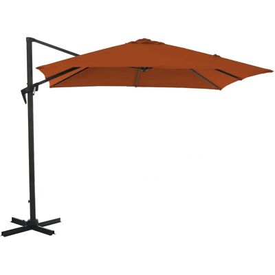Alizé Roma Parasol Carré en Aluminium Orange 3x3m - Extérieur - Publicité Alizé Roma Parasol Carré en Aluminium Orange 3x3m - Extérieur - Publicité