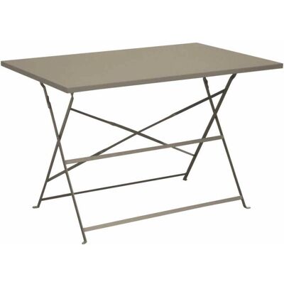 Table de jardin rectangulaire en acier Cuba - Mastic - Publicité Table de jardin rectangulaire en acier Cuba - Mastic - Publicité