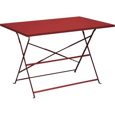 Table de jardin rectangulaire Proloisirs Cuba - Rouge - Publicité Table de jardin rectangulaire Proloisirs Cuba - Rouge - Publicité