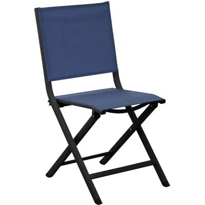 Proloisirs Thema Graphite et Bleu Chaise de Jardin - Publicité Proloisirs Thema Graphite et Bleu Chaise de Jardin - Publicité