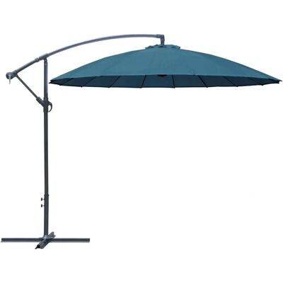 Parasol en aluminium et fibre de verre bleu 3m - Parasol - Publicité Parasol en aluminium et fibre de verre bleu 3m - Parasol - Publicité