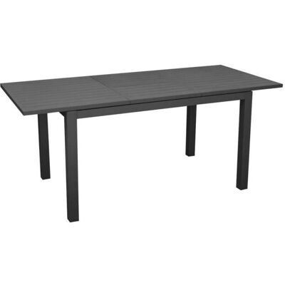 Table de jardin PROLOISIRS en aluminium extensible rectangulaire - Graphite - Publicité Table de jardin PROLOISIRS en aluminium extensible rectangulaire - Graphite - Publicité