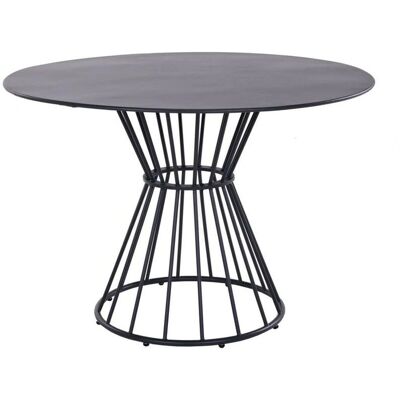 Table de jardin ronde en acier Holland - noir - 110cm - Publicité Table de jardin ronde en acier Holland - noir - 110cm - Publicité