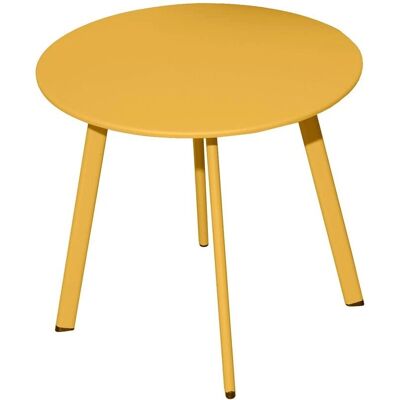 Proloisirs Table de jardin en acier miel - Table basse - Publicité Proloisirs Table de jardin en acier miel - Table basse - Publicité