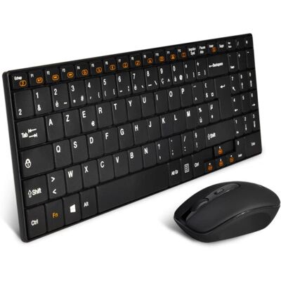 Teclado y Ratón Inalámbrico Advance CLS-SLIM-BK AZERTY - PC/Servidor Teclado y Ratón Inalámbrico Advance CLS-SLIM-BK AZERTY - PC/Servidor