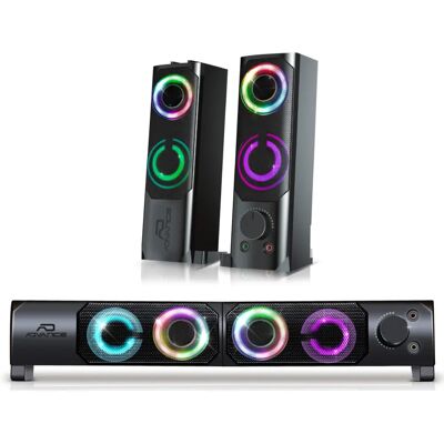 Advance SoundPhonic 2.0 RGB - Lautsprecher - Schwarz Advance SoundPhonic 2.0 RGB - Lautsprecher - Schwarz
