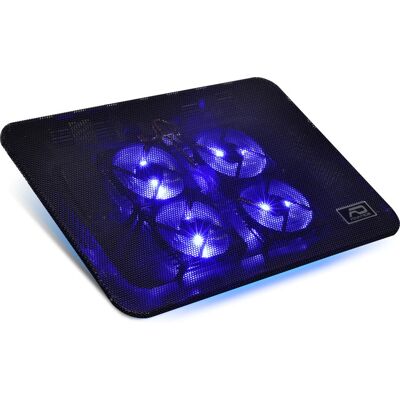 Support raffreddamento laptop Advance AIRSTREAM 17 - 4 Ventilatori, Retroilluminazione Blu Support raffreddamento laptop Advance AIRSTREAM 17 - 4 Ventilatori, Retroilluminazione Blu