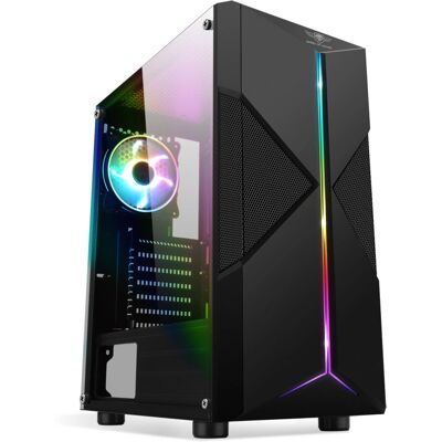 Spirit of Gamer Clone 3 RGB Computer-Gehäuse - ATX, Glas, Schwarz Spirit of Gamer Clone 3 RGB Computer-Gehäuse - ATX, Glas, Schwarz