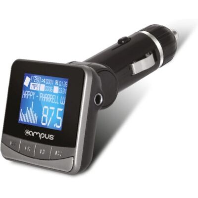 Transmetteur FM Campus FM Wave - USB, SD, 87.5-107.9 MHz - Noir/Argent - Transmetteur FM - Publicité Transmetteur FM Campus FM Wave - USB, SD, 87.5-107.9 MHz - Noir/Argent - Transmetteur FM - Publicité