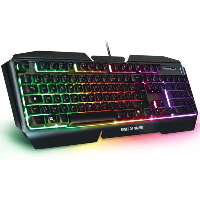 Spirit Of Gamer PRO-K5 - Clavier Gaming AZERTY avec Rétroéclairage - Publicité Spirit Of Gamer PRO-K5 - Clavier Gaming AZERTY avec Rétroéclairage - Publicité