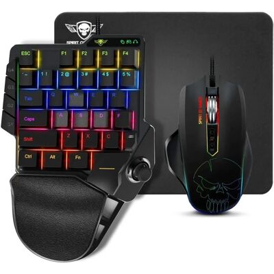 Kit conversor de jogos Spirit Of Gamer G900 - Teclado, Rato & Tapete RGB Kit conversor de jogos Spirit Of Gamer G900 - Teclado, Rato & Tapete RGB