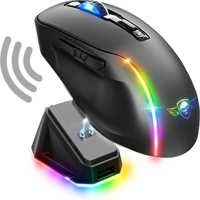 Spirit of Gamer S-EM50BK Maus - Kabellose, Bluetooth, USB-C Gaming-Maus - 8000 DPI Spirit of Gamer S-EM50BK Maus - Kabellose, Bluetooth, USB-C Gaming-Maus - 8000 DPI