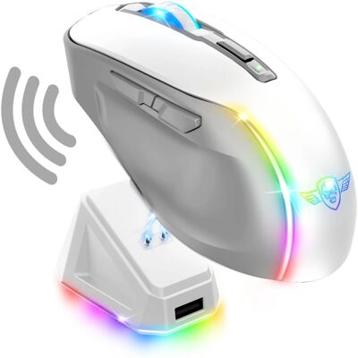 Spirit of Gamer Weißer kabelloser Maus - 8000 DPI - Gaming Rechtshänder Spirit of Gamer Weißer kabelloser Maus - 8000 DPI - Gaming Rechtshänder