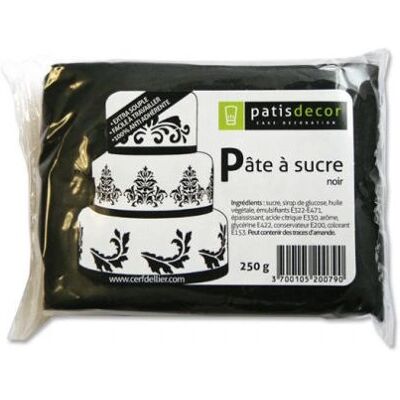 Patisdécor - 42505 - Black - 250 g - Pâte à sucre - Publicité Patisdécor - 42505 - Black - 250 g - Pâte à sucre - Publicité