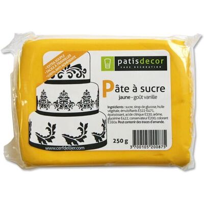 Patisdécor - 42529 - Jaune - 250 g - pâte à sucre - Publicité Patisdécor - 42529 - Jaune - 250 g - pâte à sucre - Publicité