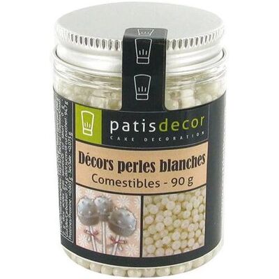 PATISDECOR - Perles blanches comestibles - White - Pastry - Edible sprinkle - Publicité PATISDECOR - Perles blanches comestibles - White - Pastry - Edible sprinkle - Publicité