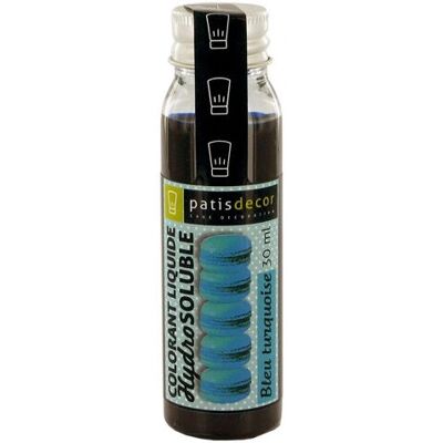 Patisdécor - P1169 - bleu turquoise - colorant alimentaire - Publicité Patisdécor - P1169 - bleu turquoise - colorant alimentaire - Publicité