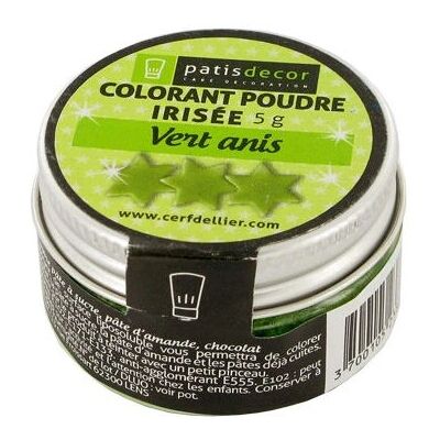 Patisdécor - P1264 - vert irisé - 5 g - Food coloring - Publicité Patisdécor - P1264 - vert irisé - 5 g - Food coloring - Publicité