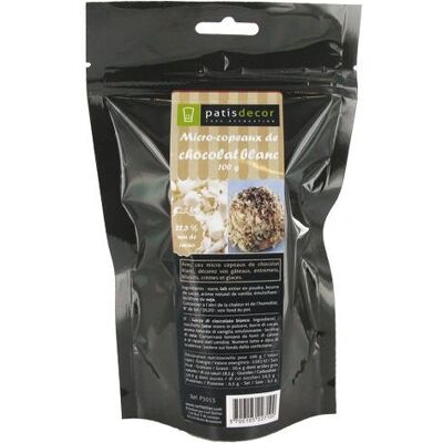 Patisdécor - P3021 - Blanc - 100 g - Chocolate chips - Publicité Patisdécor - P3021 - Blanc - 100 g - Chocolate chips - Publicité