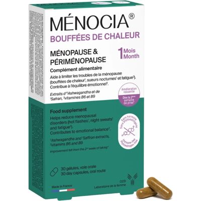 Laboratoire CCD Ménocia - Soutien à la ménopause - 30 Capsules - Publicité Laboratoire CCD Ménocia - Soutien à la ménopause - 30 Capsules - Publicité
